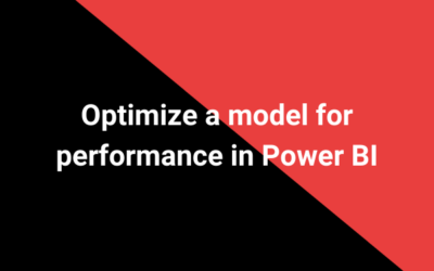 Optimize a model for performance in Power BI