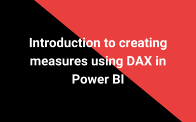 Introduction to creating measures using DAX in Power BI